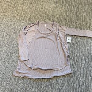 Free People Lilac Long Sleeve Top